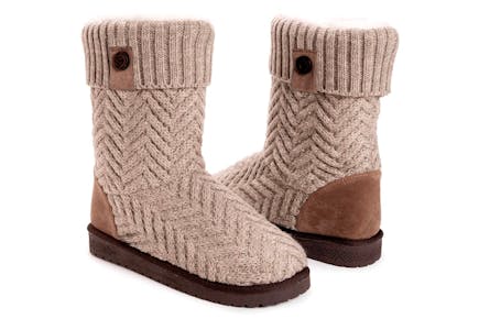 Muk Luks Taupe Jeannie Boot