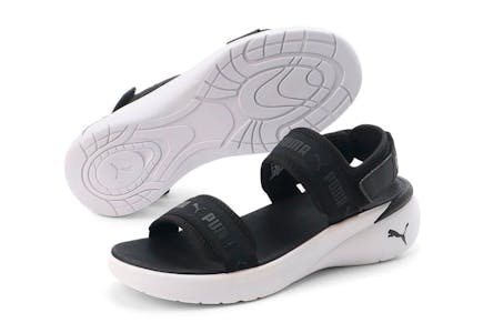 Puma Black & White Sandals