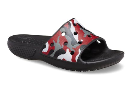 Crocs Kids' Red & Black Slides