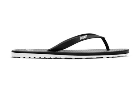 Nike Women's Black & White Flip-Flops