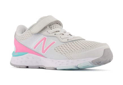 New Balance Kids' Cloud & Pink Tennis Shoe