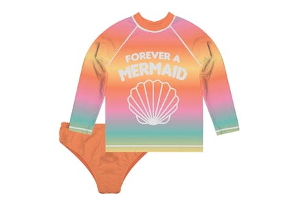 Mermaid Two-Piece Long Sleeve Swimsuit
