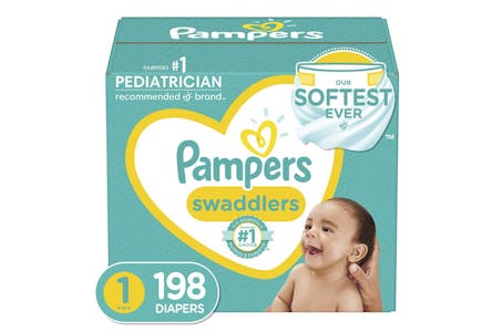 Pampers Swaddlers Size 1/Newborn, 198 ct