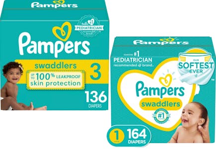 2 Pampers Diapers 