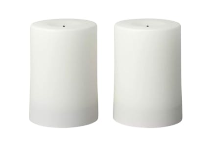 Resin Outdoor Flameless LED Candles 2-Pack