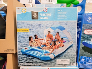 floating island with canopy