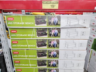 keter storage benches in boxes
