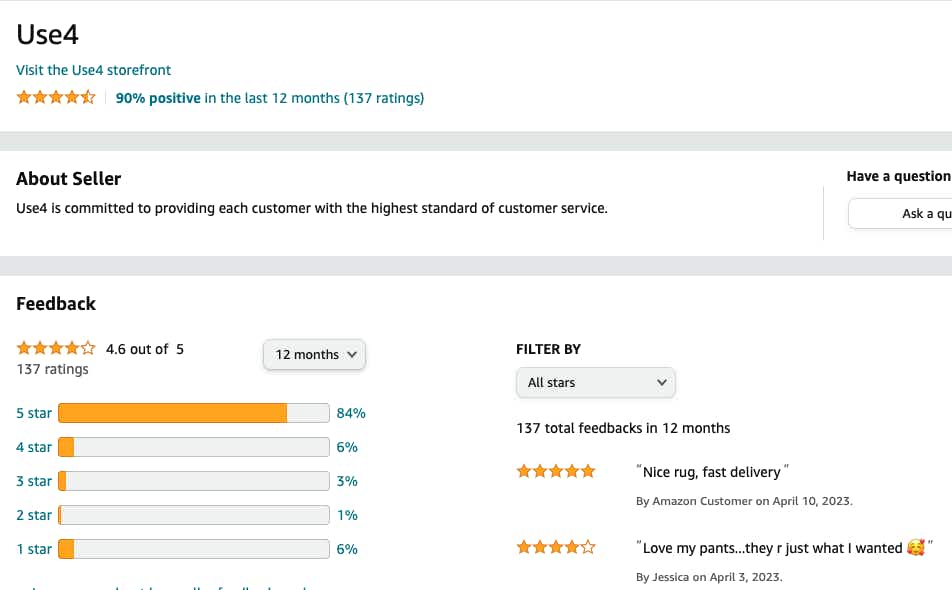 a screenshot from the amazon website