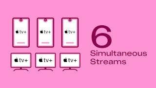 Apple TV Plus offers six simultaneous streams