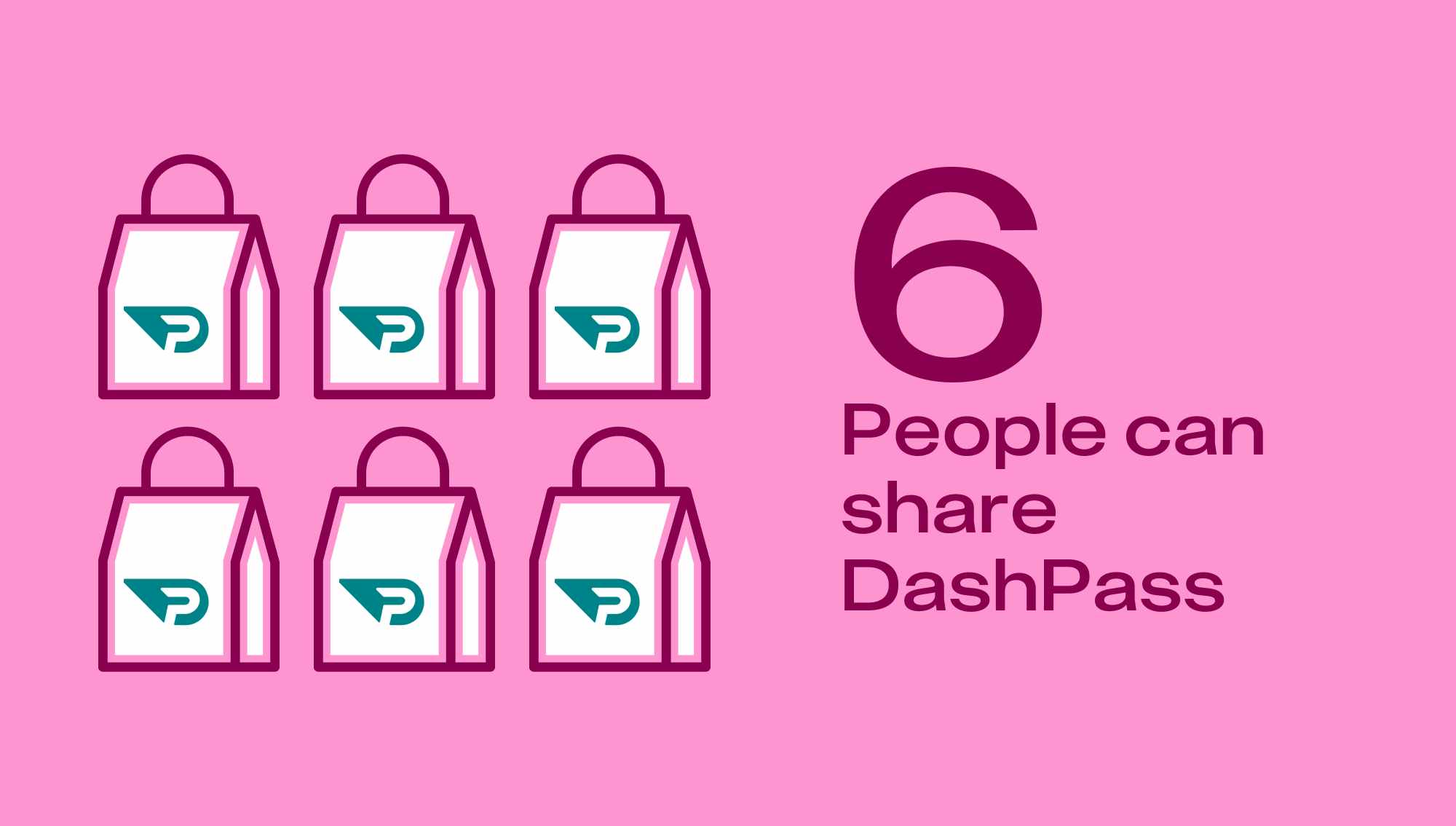6 people can share DoorDash DashPass