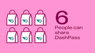 6 people can share DoorDash DashPass