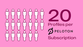 Peloton offers 20 profiles per subscription