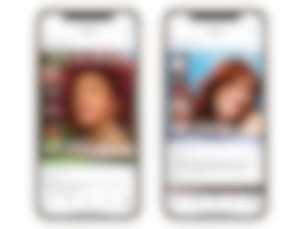 Two smartphones showing screenshots from Clairol's instagram, including two photos from their "It's So Me" Campaign