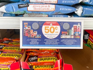 sign for 0.50 groceries