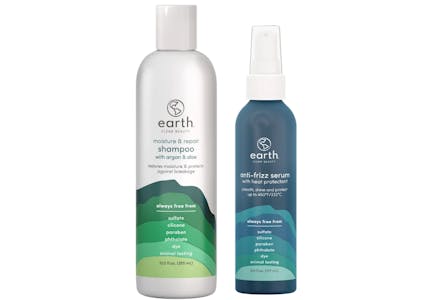 Earth Clean Beauty Shampoo & Anti-Frizz Serum