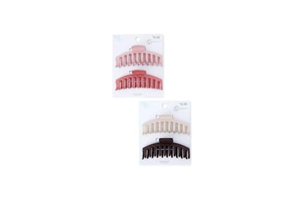 Time and Tru Pink/Brown Hair Clips 4-Pack