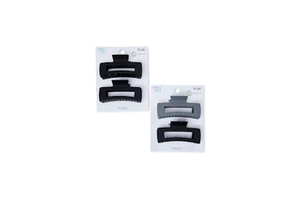 Time and Tru Black/Grey Hair Clips 4-Pack