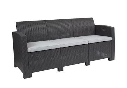 Outdoor Sofa w/ All-Weather Cushions