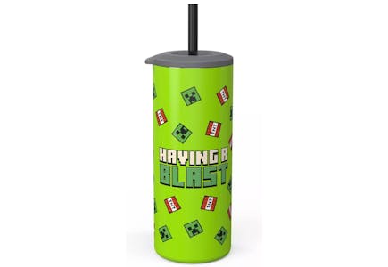 Minecraft Stainless Steel Double Wall Straw Tumbler