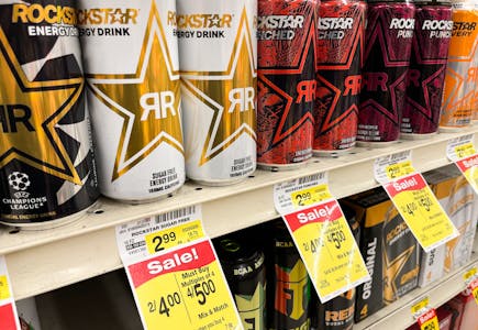 4 for $5 Rockstar Energy Drinks