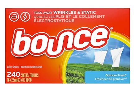 3 Bounce 240-Count Dryer Sheet Boxes