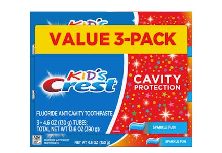 Kid's Crest Toothpaste 3-Pack