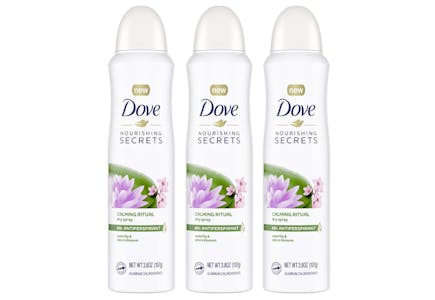 2 Dove Deodorant Spray 3-Packs