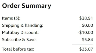 A Downy Unstoppables order summary