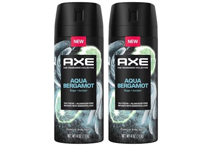 2 Axe Body Sprays — $5.49 Each