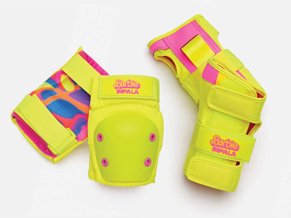 The Barbie Impala Skate protective set with wrist guards and knee pads