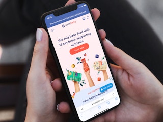 a person looking at the cerebelly website on their macbook