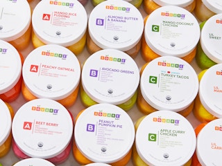 square baby meals lined up