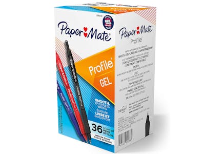 Paper Mate Gel Pen, Profile Retractable Pen, 36 ct