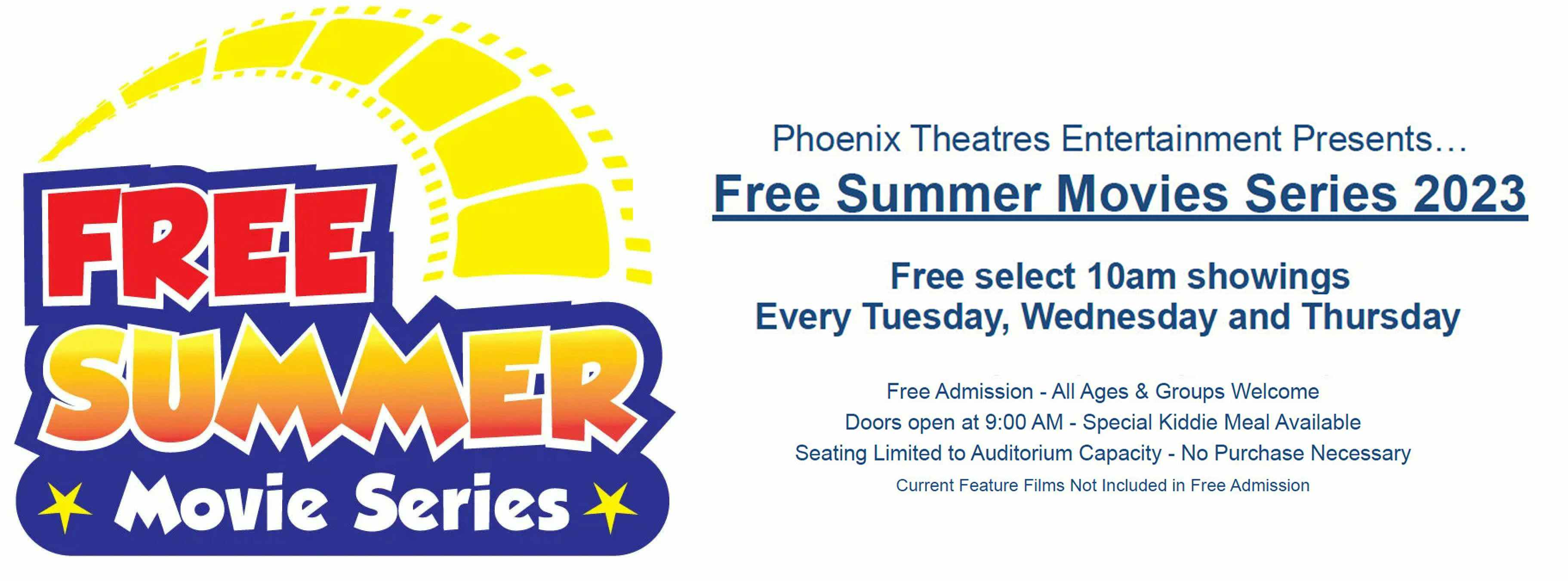 A banner for Summer Kid movies offering from Phoenix Theatres