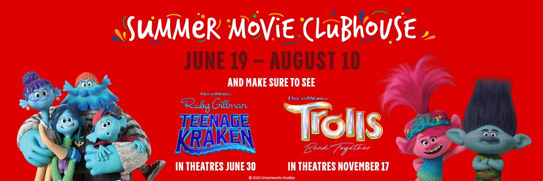A banner for Summer Kid movies offering from Cinemark