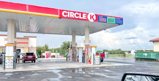 A Circle K Gas station pump pavillion