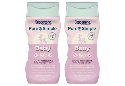 2 Coppertone SPF 50 Baby