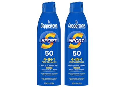 2 Coppertone SPF 50 Spray