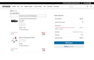 25% sheer ID on the croc website