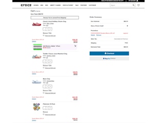 Student Bean's 25% student discount on the croc website screenshot