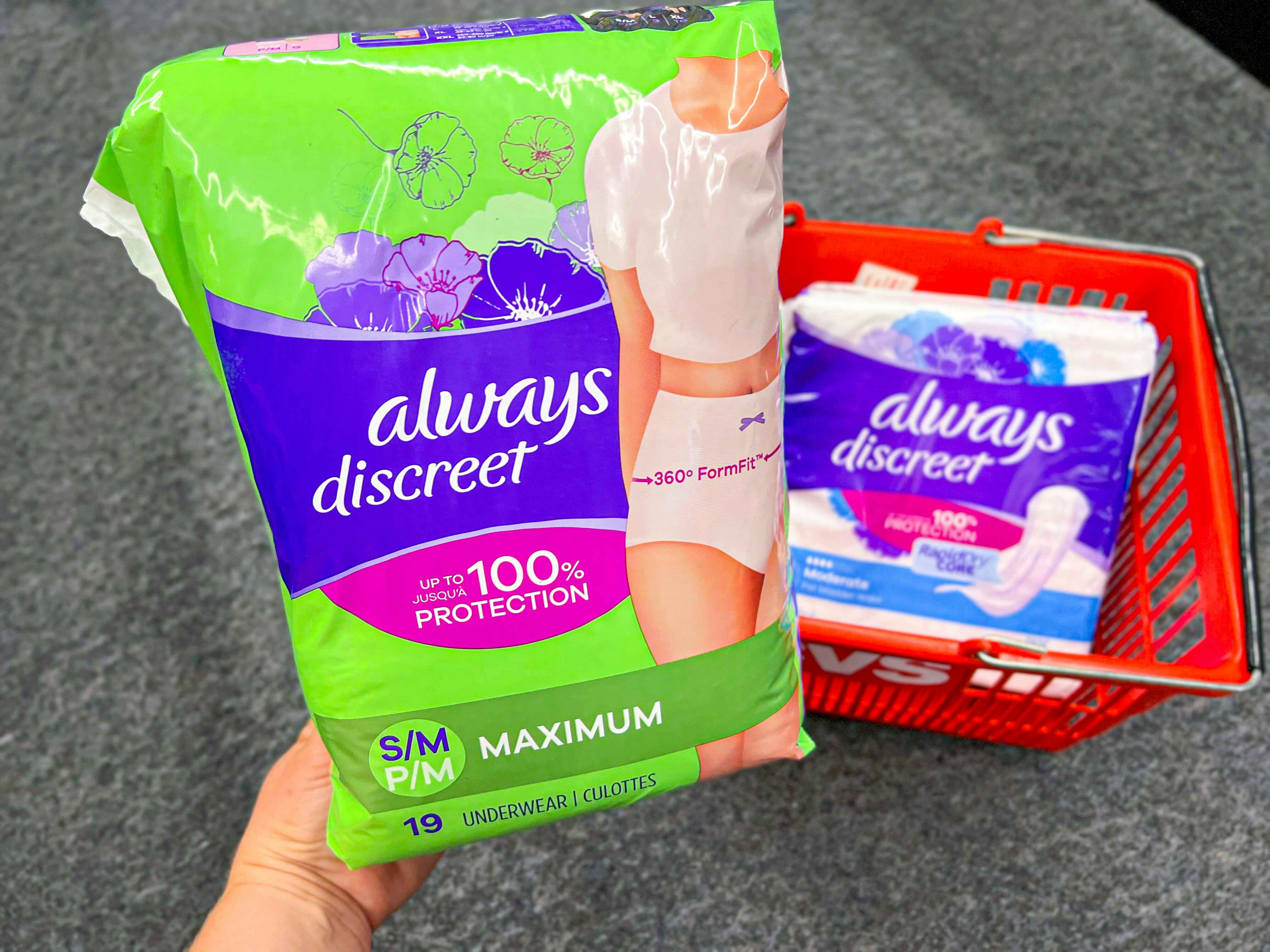 always discreet incontinence pads and underwear