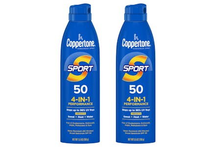 2 Coppertone SPF 50 Spray