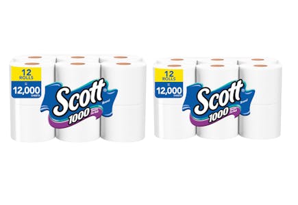 2 Scott Toilet Paper Packs (24 Rolls Total)