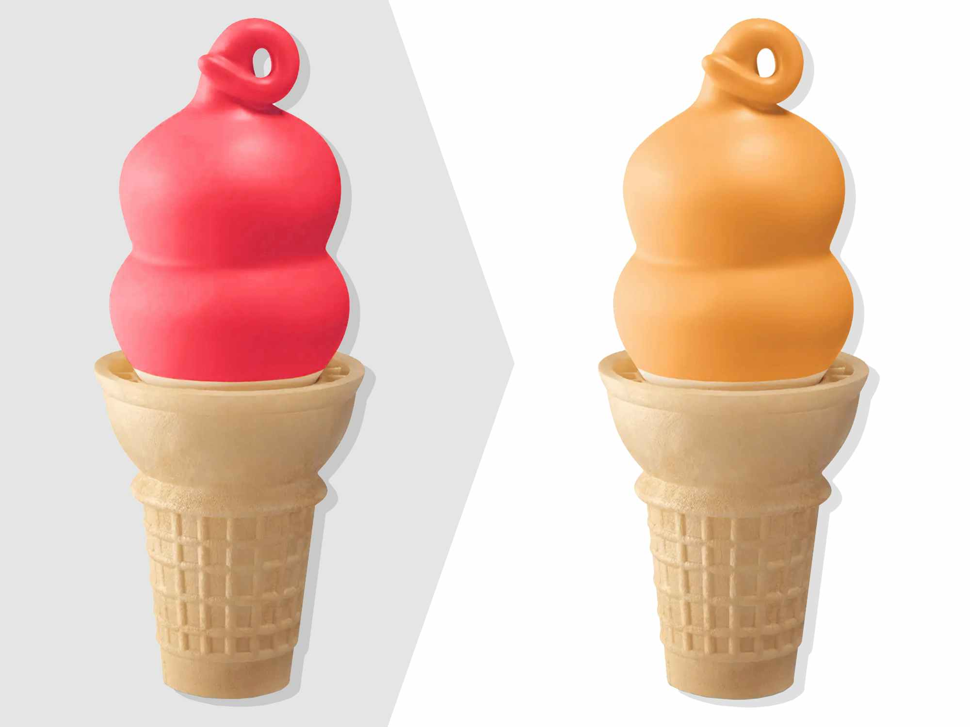 discontinued cherry dipped cone from dairy queen and its butterscotch dipped cone replacement