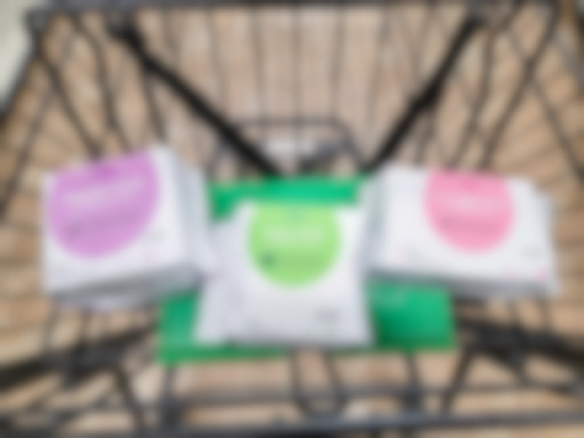 organic cotton pads in a cart