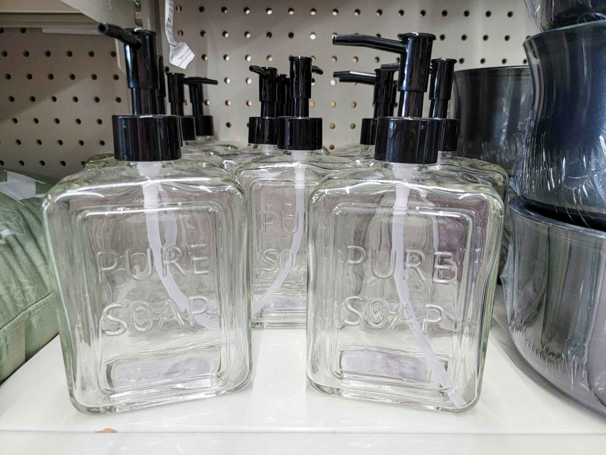 glass soap dispensers