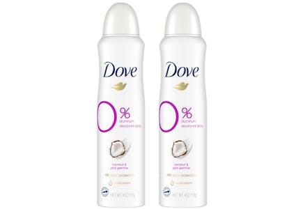 2 Dove Dry Spray Aluminum-Free
