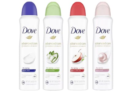 4 Dove Dry Spray