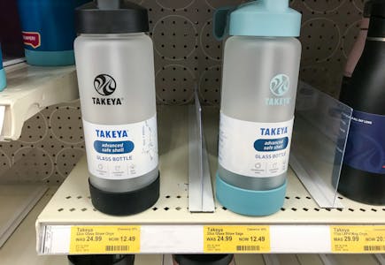Takeya Sure-Grip Glass Water Bottle