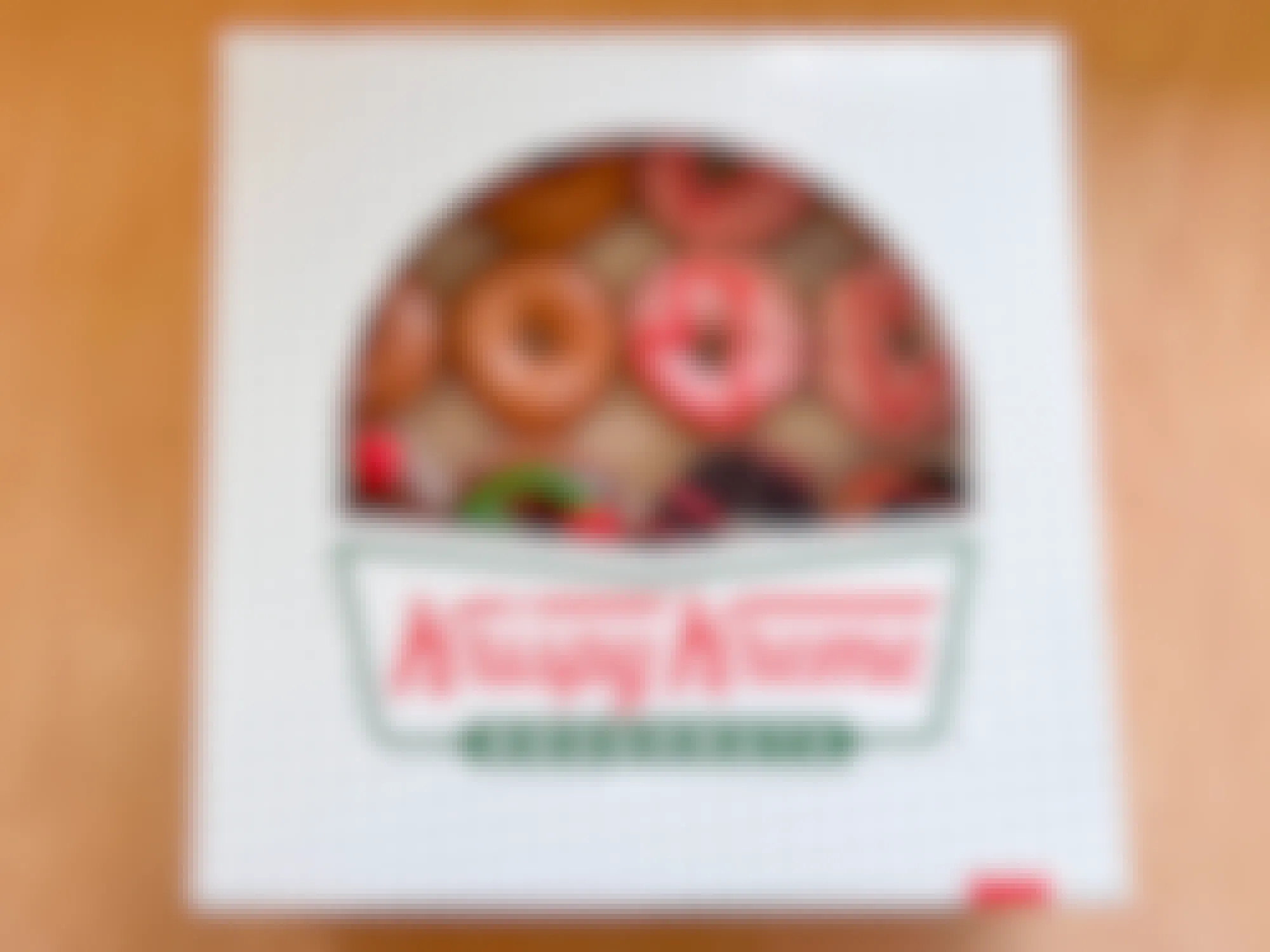 A box of Mother's Day Krispy Kreme doughnuts